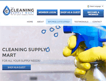 Tablet Screenshot of cleaningsupplymart.com